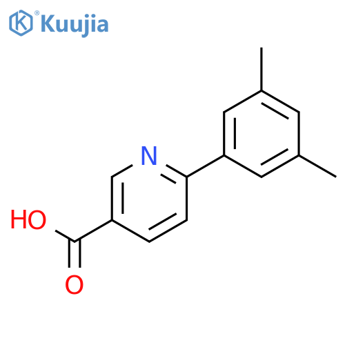6-(3,5-dimethylphenyl)pyridine-3-carboxylic acid structure