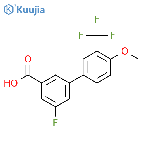 5-Fluoro-3-(4-methoxy-3-trifluoromethylphenyl)benzoic acid structure
