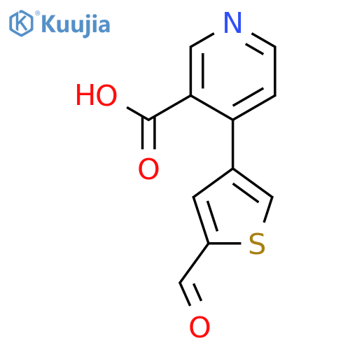 4-(2-Formylthiophen-4-YL)nicotinic acid structure