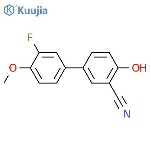 2-Cyano-4-(3-fluoro-4-methoxyphenyl)phenol structure