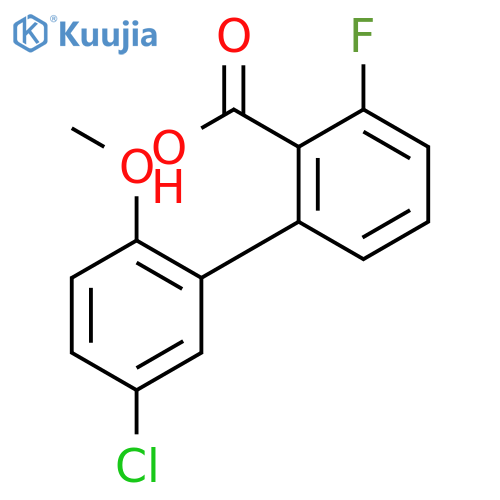 2-(5-chloro-2-methoxyphenyl)-6-fluorobenzoic Acid structure