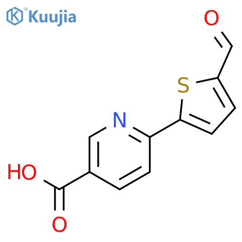 6-(5-Formylthiophen-2-YL)nicotinic acid structure
