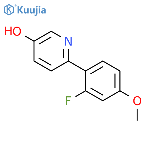 6-(2-Fluoro-4-methoxyphenyl)pyridin-3-ol structure