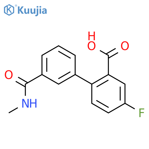 5-Fluoro-2-[3-(N-methylaminocarbonyl)phenyl]benzoic acid structure