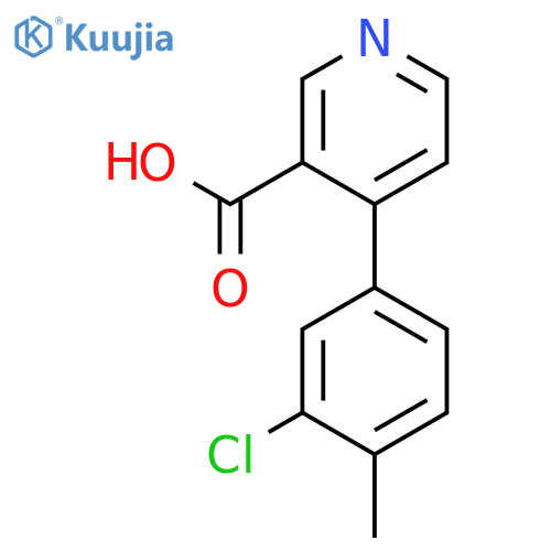 4-(3-Chloro-4-methylphenyl)pyridine-3-carboxylic acid structure