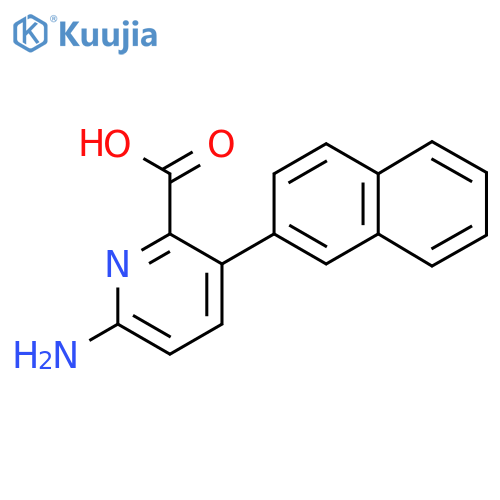 6-Amino-3-(naphthalen-2-yl)picolinic acid structure
