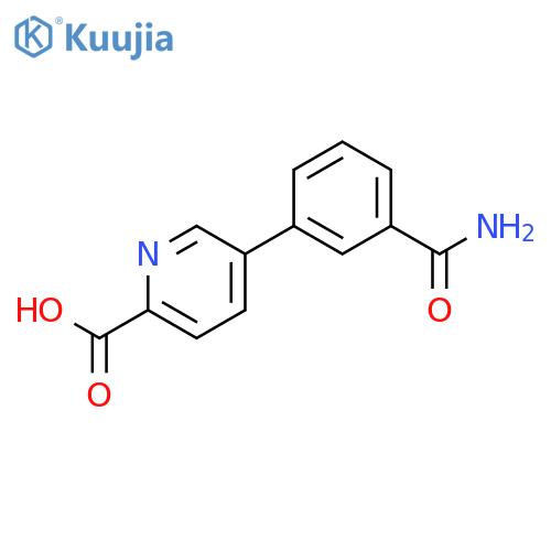 5-(3-Carbamoylphenyl)picolinic acid structure