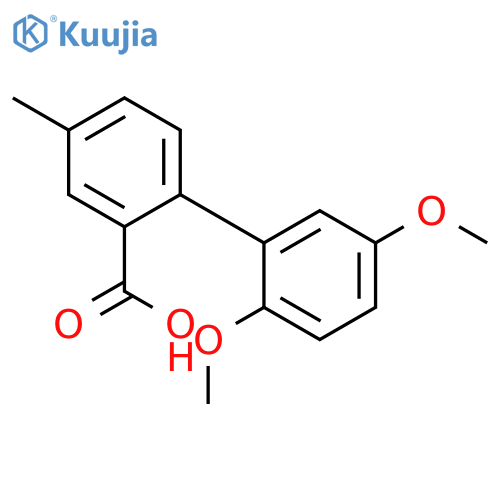 2-(2,5-Dimethoxyphenyl)-5-methylbenzoic acid structure