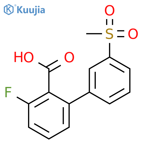 6-Fluoro-2-(3-methylsulfonylphenyl)benzoic acid structure