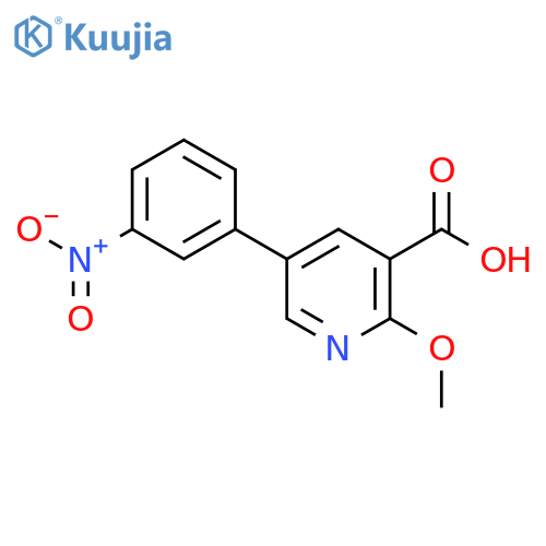 2-Methoxy-5-(3-nitrophenyl)nicotinic acid structure