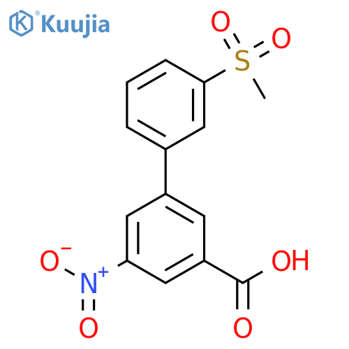 3-(3-Methylsulfonylphenyl)-5-nitrobenzoic acid structure