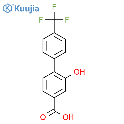 3-Hydroxy-4-(4-trifluoromethylphenyl)benzoic acid structure