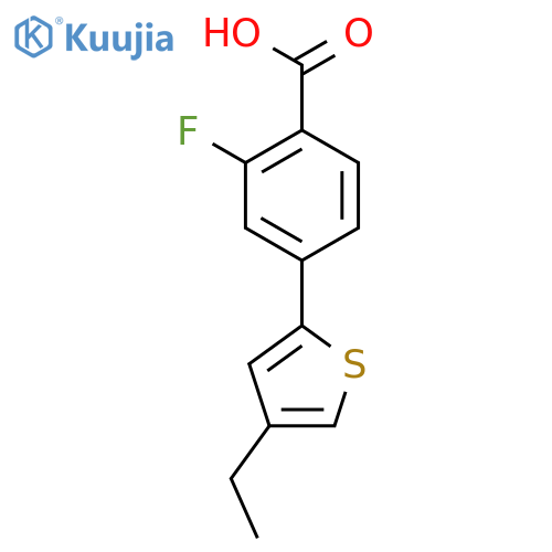 4-(4-Ethylthiophenyl)-2-fluorobenzoic acid structure
