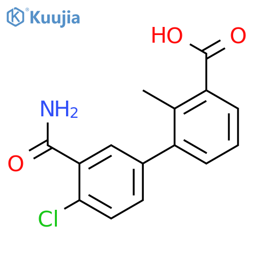 3-(3-Carbamoyl-4-chlorophenyl)-2-methylbenzoic acid structure