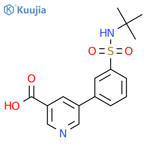 5-(3-t-Butylsulfamoylphenyl)nicotinic acid structure