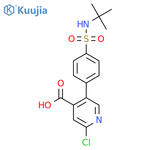 5-(4-t-Butylsulfamoylphenyl)-2-chloroisonicotinic acid structure