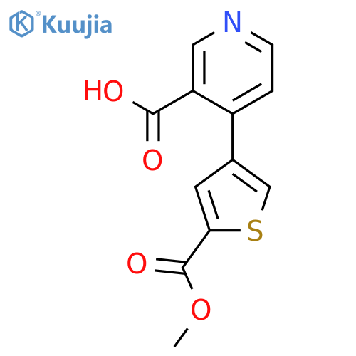 4-[5-(Methoxycarbonyl)thiophen-3-YL]nicotinic acid structure