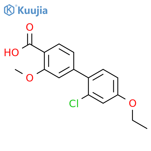 4-(2-Chloro-4-ethoxyphenyl)-2-methoxybenzoic acid structure