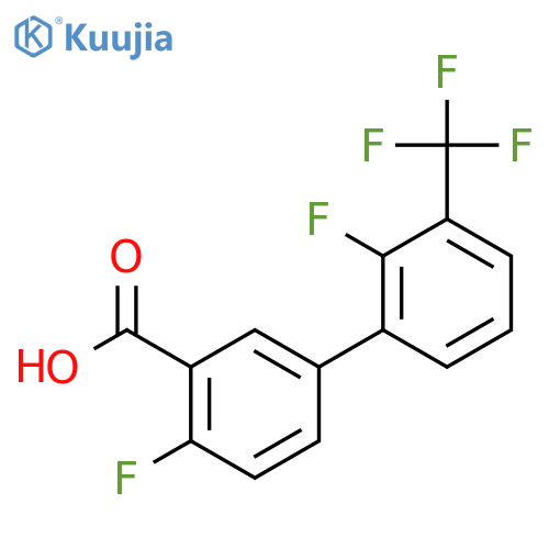 2-fluoro-5-[2-fluoro-3-(trifluoromethyl)phenyl]benzoic Acid structure