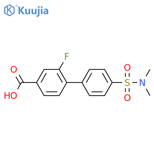 4-(4-N,N-Dimethylsulfamoylphenyl)-3-fluorobenzoic acid structure