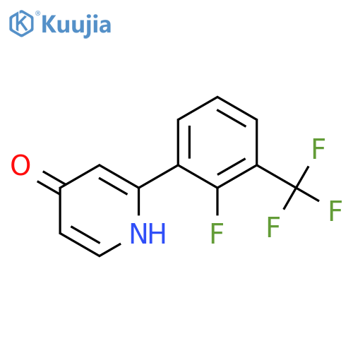 2-(2-Fluoro-3-trifluoromethylphenyl)-4-hydroxypyridine structure