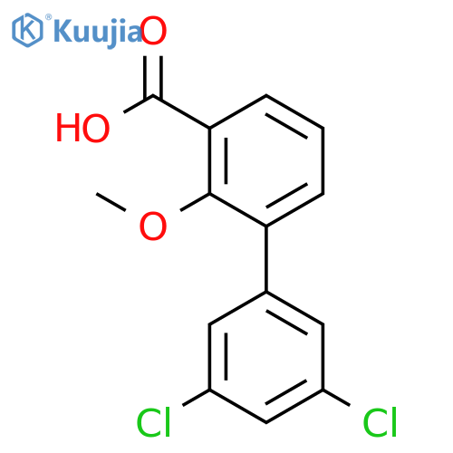 3-(3,5-Dichlorophenyl)-2-methoxybenzoic acid structure
