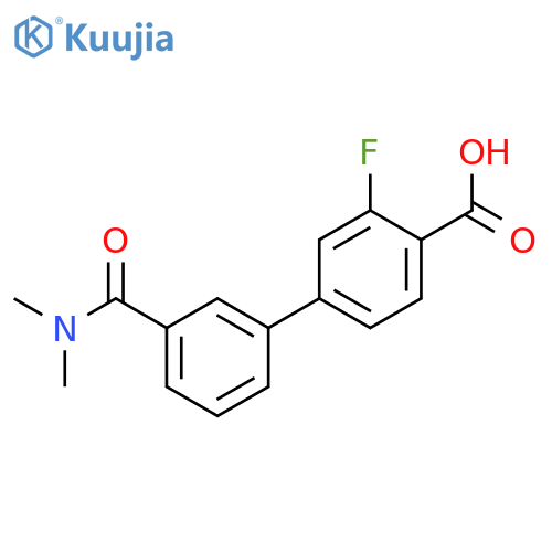4-[3-(N,N-Dimethylaminocarbonyl)phenyl]-2-fluorobenzoic acid structure
