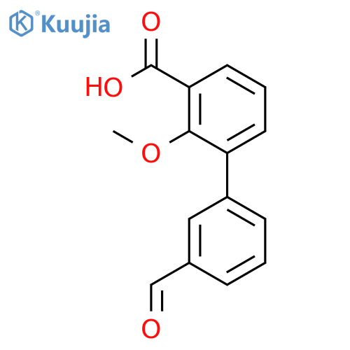3-(3-Formylphenyl)-2-methoxybenzoic acid structure