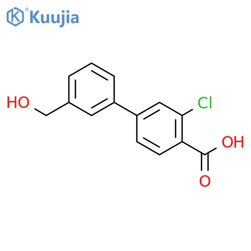 2-chloro-4-[3-(hydroxymethyl)phenyl]benzoic Acid structure