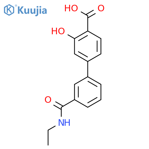 4-[3-(N-Ethylaminocarbonyl)phenyl]-2-hydroxybenzoic acid structure