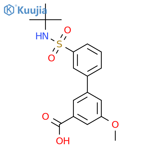 3-(3-T-Butylsulfamoylphenyl)-5-methoxybenzoic acid structure