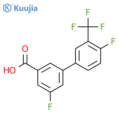 5-Fluoro-3-(4-fluoro-3-trifluoromethylphenyl)benzoic acid structure