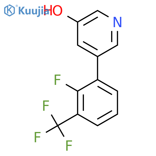 5-[2-Fluoro-3-(trifluoromethyl)phenyl]pyridin-3-ol structure
