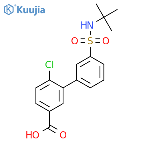 3-[3-(Tert-butylsulfamoyl)phenyl]-4-chlorobenzoic acid structure