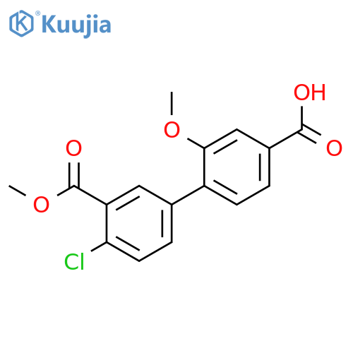 4-(4-Chloro-3-methoxycarbonylphenyl)-3-methoxybenzoic acid structure