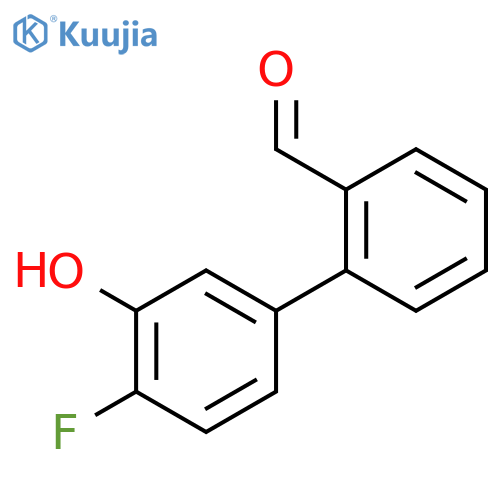 2-(4-fluoro-3-hydroxyphenyl)benzaldehyde structure