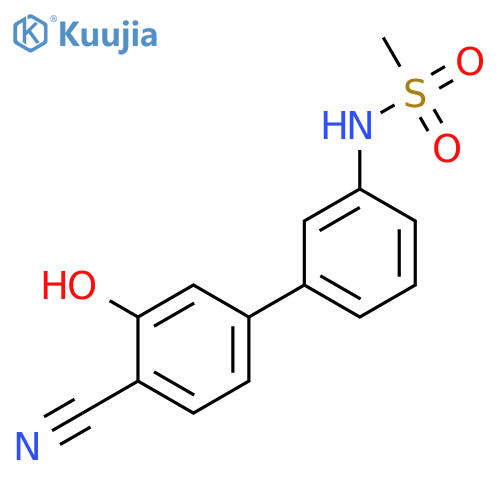 2-Cyano-5-(3-methylsulfonylaminophenyl)phenol structure