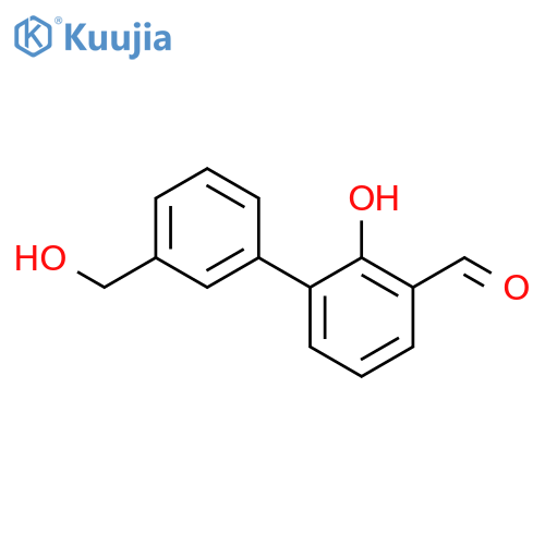 2-hydroxy-3-[3-(hydroxymethyl)phenyl]benzaldehyde structure