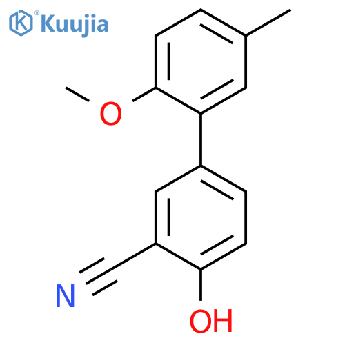 2-Cyano-4-(2-methoxy-5-methylphenyl)phenol structure