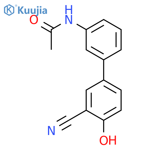 4-(3-Acetylaminophenyl)-2-cyanophenol structure
