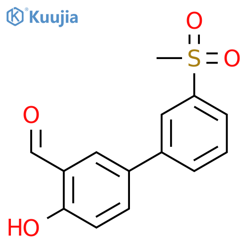 2-hydroxy-5-(3-methylsulfonylphenyl)benzaldehyde structure