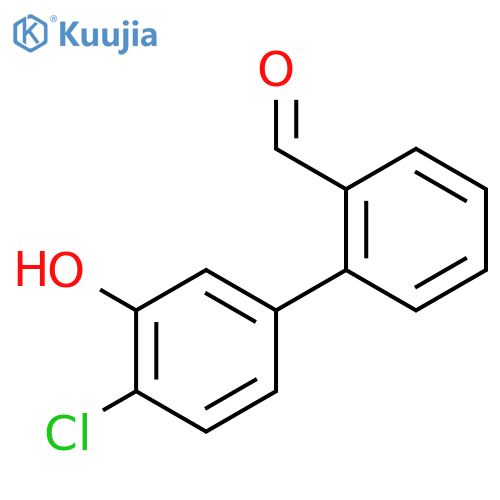 2-(4-chloro-3-hydroxyphenyl)benzaldehyde structure