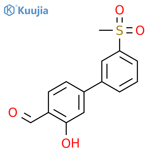 2-hydroxy-4-(3-methylsulfonylphenyl)benzaldehyde structure