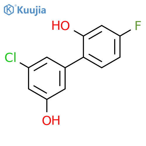 3-Chloro-5-(4-fluoro-2-hydroxyphenyl)phenol structure