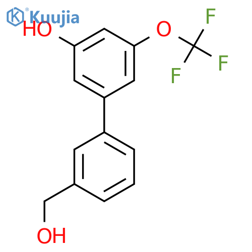 5-(3-Hydroxymethylphenyl)-3-trifluoromethoxyphenol structure