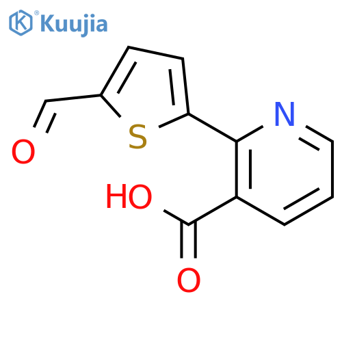 2-(5-Formylthiophen-2-YL)nicotinic acid structure