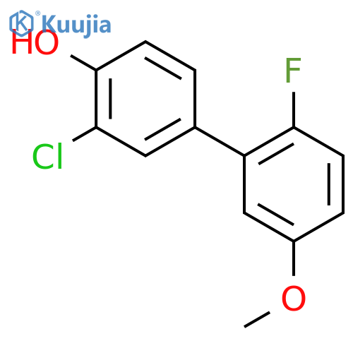 2-chloro-4-(2-fluoro-5-methoxyphenyl)phenol structure