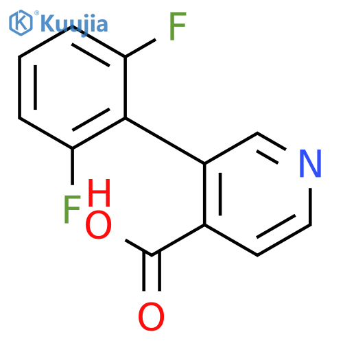 3-(2,6-Difluorophenyl)pyridine-4-carboxylic acid structure