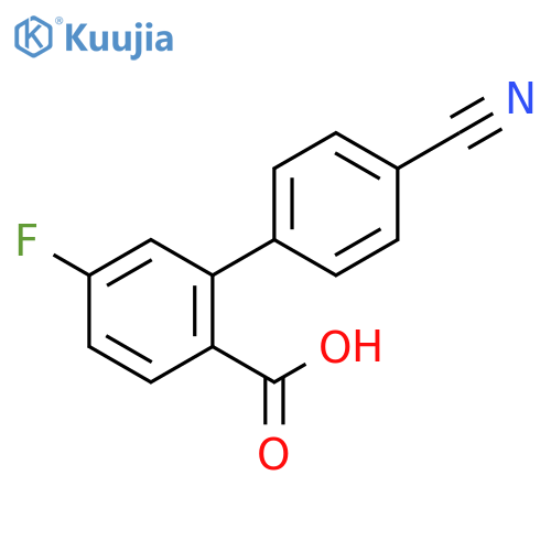 2-(4-Cyanophenyl)-4-fluorobenzoic acid structure