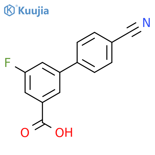 3-(4-cyanophenyl)-5-fluorobenzoic Acid structure